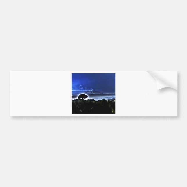 Etna's evening mist bumper sticker (Front)