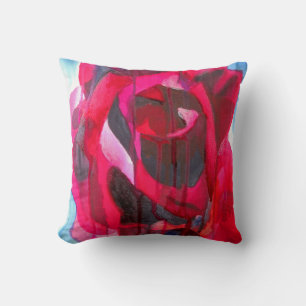 Etoile de Holland modern rose original art Cushion