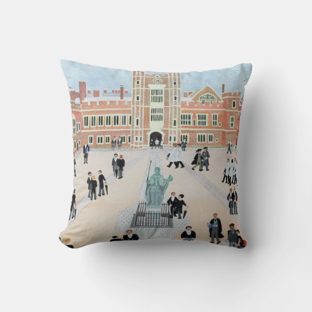 Eton College School Yard 1991 Cushion (Front)