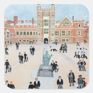 Eton College School Yard 1991 Square Sticker