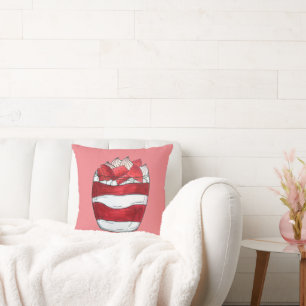 Eton Mess Strawberry Meringue UK British Dessert Cushion