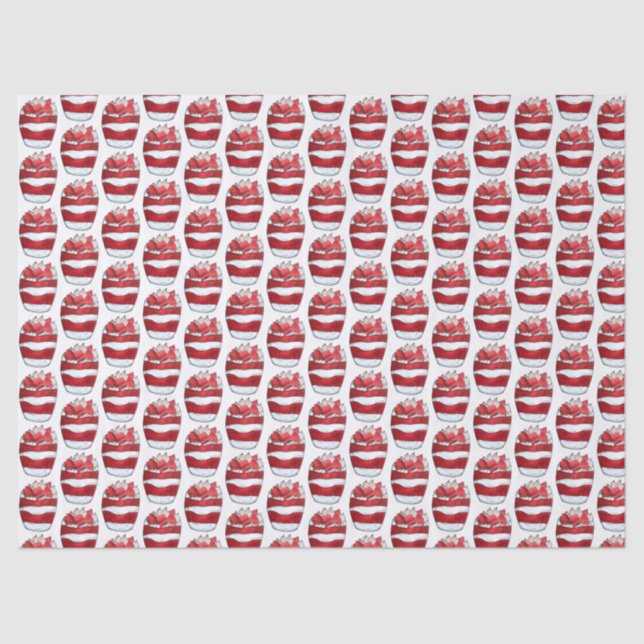 Eton Mess Strawberry Meringue UK British Dessert Tissue Paper (Front)