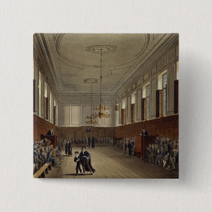 Eton School Room, from 'History of Eton College', 15 Cm Square Badge