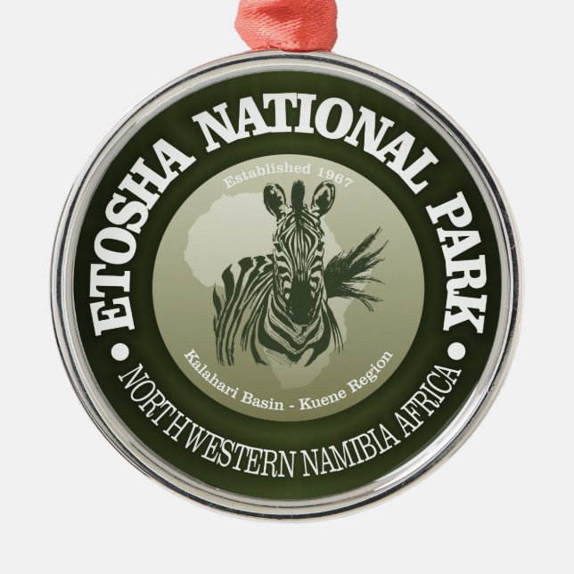 Etosha National Park Metal Tree Decoration (Front)