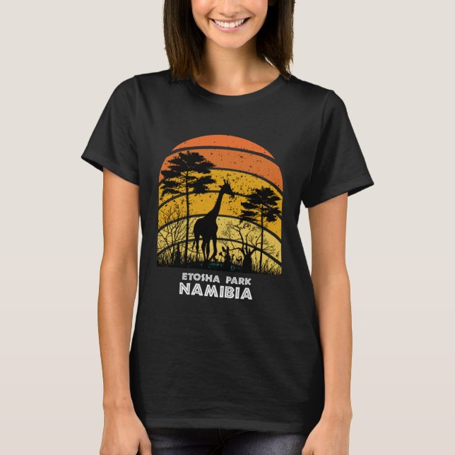Etosha Park, Namibia Safari National Park Game Res T-Shirt (Front)