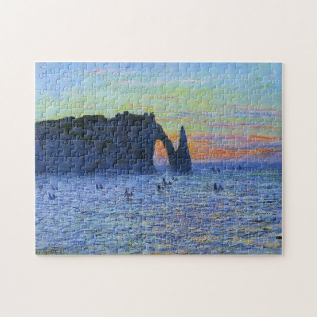 Etretat Needle & Porte d'Aval Monet Fine Art Jigsaw Puzzle (Horizontal)