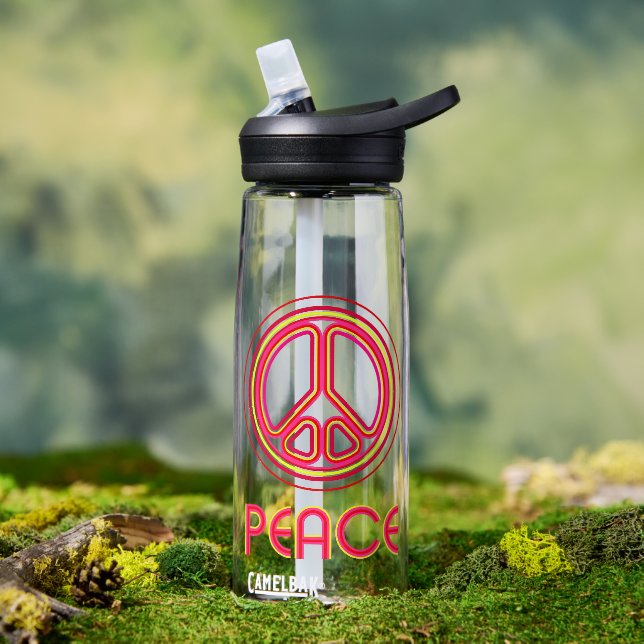 etro Psychedelic Peace Sign Linear Graphic Water Bottle (Outdoor (Rotated))