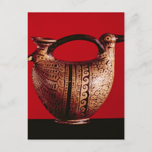 Etruscan askos in the shape of a duck postcard