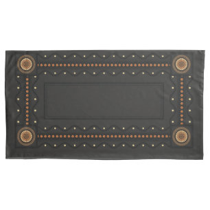 Etruscan Bucchero-style pair of 20x40 pillow cases