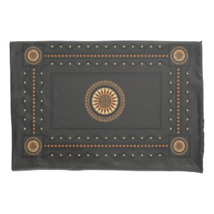 Etruscan Bucchero-style pair of pillow cases
