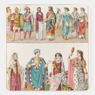 Etruscan Dress Square Sticker