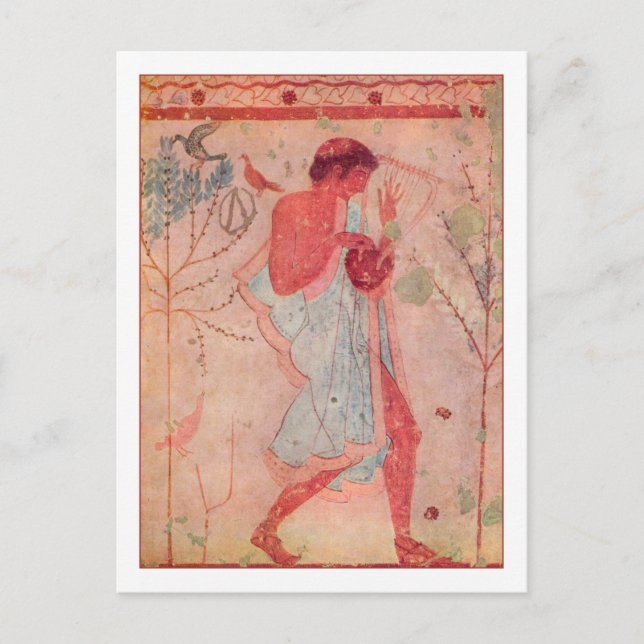 Etruscan Musician Postcard (Front)