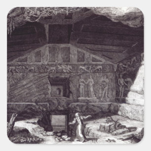 Etruscan Tomb, c.1780 Square Sticker