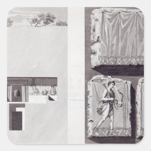Etruscan Tombs, c. 1780 Square Sticker (Front)