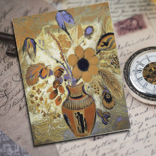 Etruscan Vase with Flowers by Odilon Redon Postcard