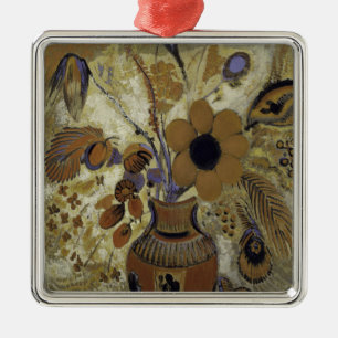 Etruscan Vase with Flowers Metal Tree Decoration
