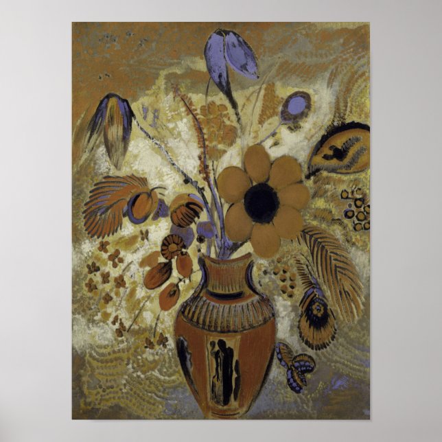 Etruscan Vase with Flowers Poster (Front)