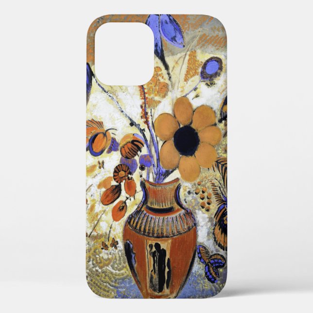 Etruscan Vase with Flowers, Redon Case-Mate iPhone Case (Back)