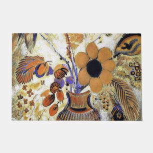 Etruscan Vase with Flowers, Redon Doormat