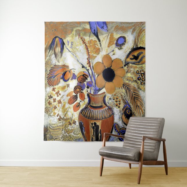 Etruscan Vase with Flowers, Redon Tapestry (In Situ)