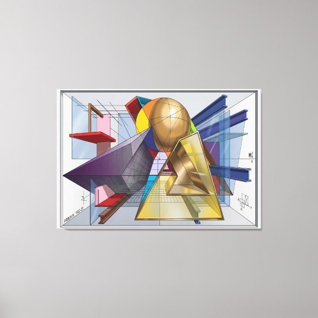 Etude №23 Intersection of Spaces  Canvas Print (Front)