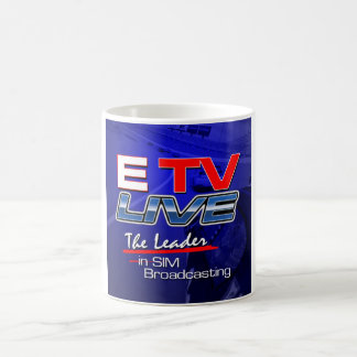 ETV Live 11oz or 15oz Coffee Mug with background