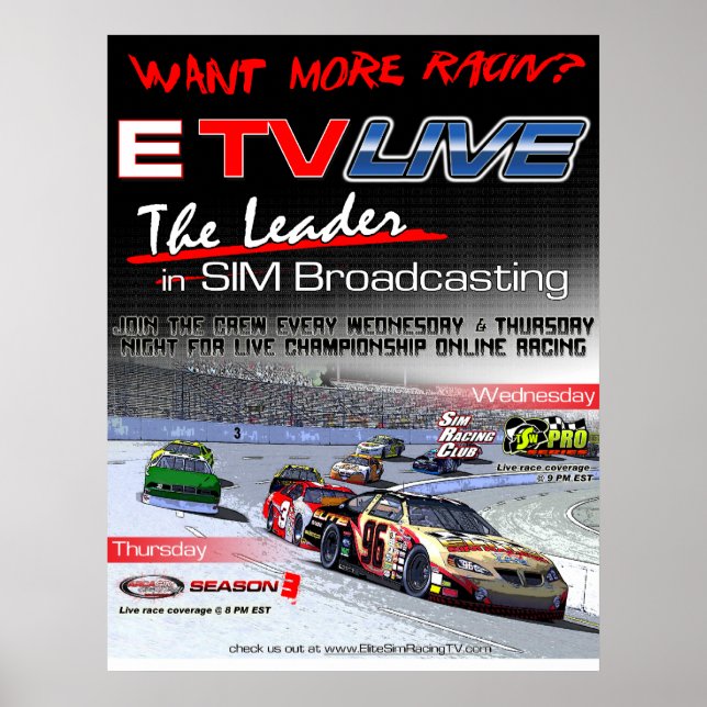 ETV Live Racin Poster (Front)