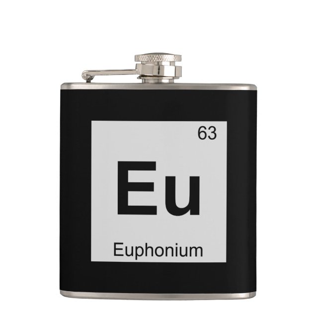 Eu - Euphonium Music Chemistry Periodic Table Hip Flask (Front)