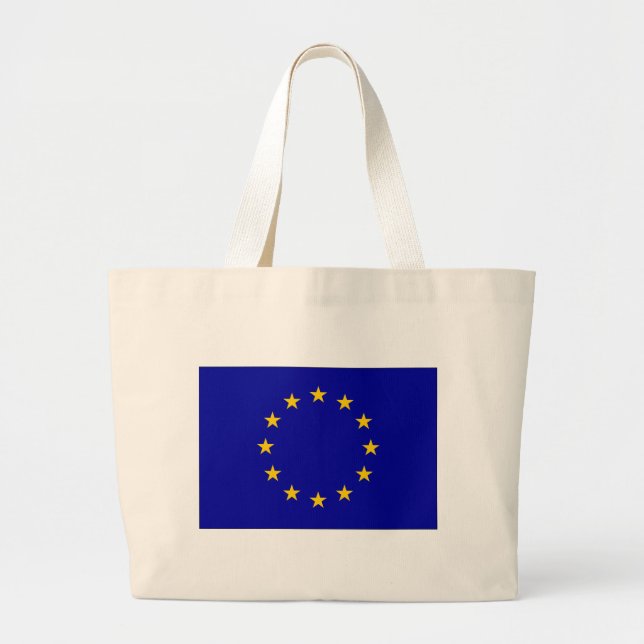 EU European Union flag Large Tote Bag (Front)