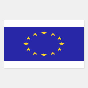 EU European Union flag Rectangular Sticker