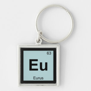Eu - Eurus Greek Chemistry Periodic Table Symbol Key Ring