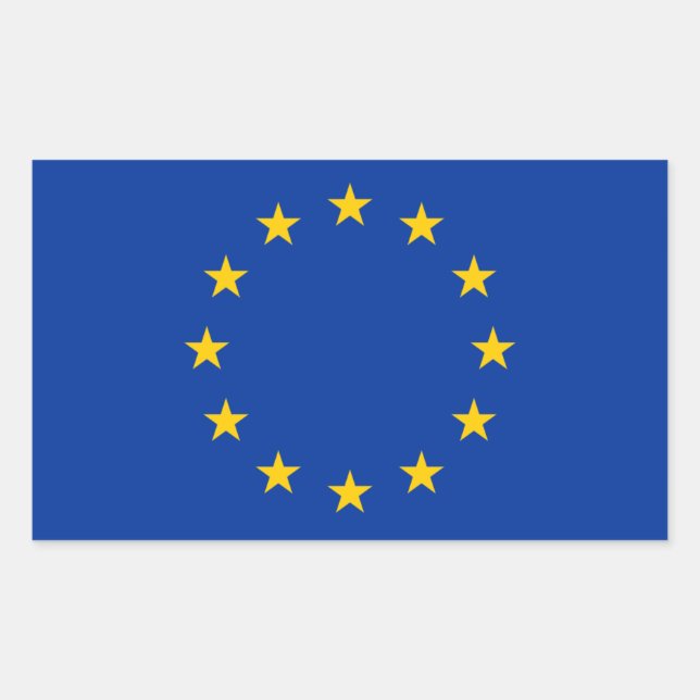 EU flag Rectangular Sticker (Front)