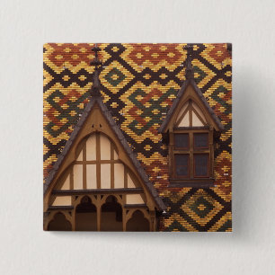 EU, France, Burgundy, Cote d'Or, Beaune. Tiled 15 Cm Square Badge