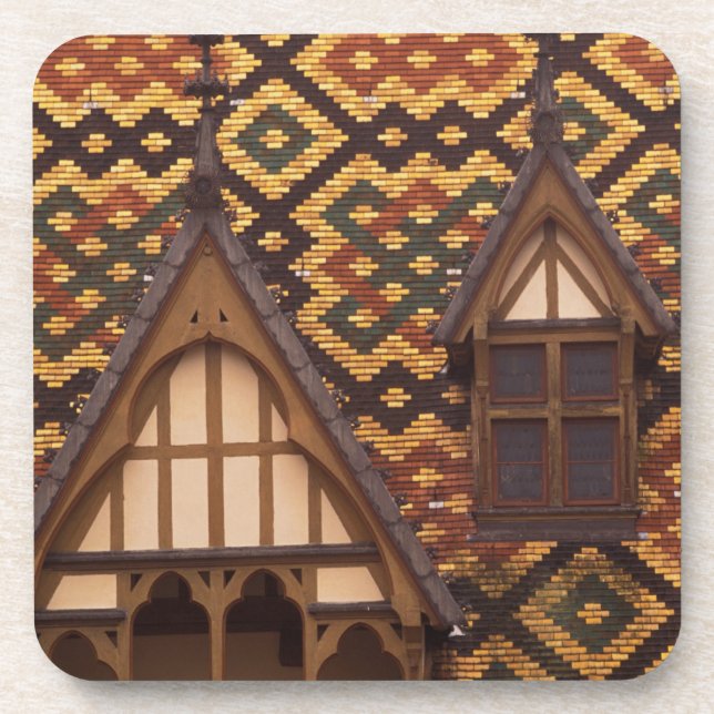 EU, France, Burgundy, Cote d'Or, Beaune. Tiled Coaster (Front)
