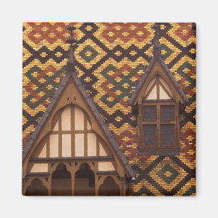 EU, France, Burgundy, Cote d'Or, Beaune. Tiled Magnet