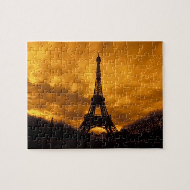 EU, France, Paris.  Eiffel Tower. Jigsaw Puzzle (Horizontal)