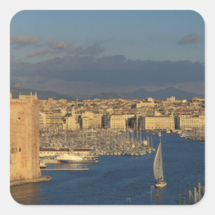 EU, France, Provence, Bouches-du-Rhone, 2 Square Sticker