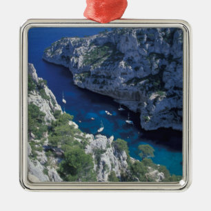 EU, France, Provence, French Riviera Coast, 2 Metal Tree Decoration