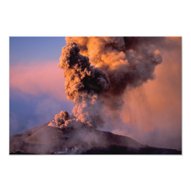 EU, Italy, Sicily, Mt. Etna summit vent Photo Print (Front)
