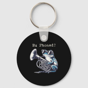 Eu Phoned Funny Euphonium Frog Music Band Pun Key Ring