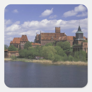 EU, Poland, Pomerania, Malbork. Europe's Square Sticker