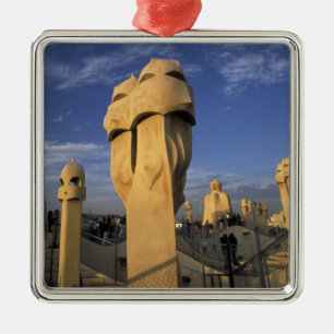 EU, Spain, Catalonia, Barcelona. Antonio Gaudi's Metal Tree Decoration