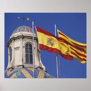 EU, Spain, Catalonia, Palau de la Generalitat. Poster
