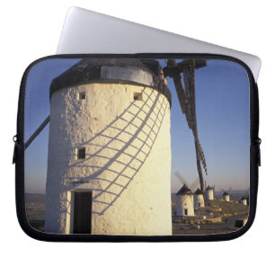 EU, Spain, Consuegro, La Mancha. Windmills and Laptop Sleeve