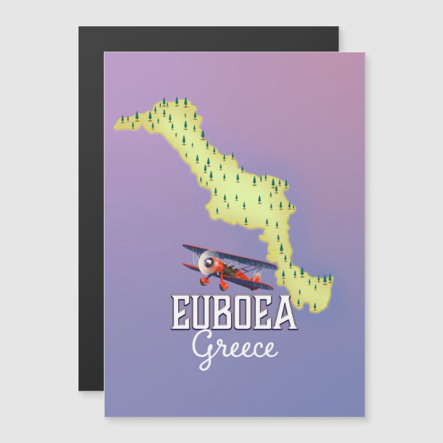 Euboea Greece Map travel poster (Front/Back)