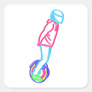 EUC Full Tilt Neon E Unicycle Square Sticker