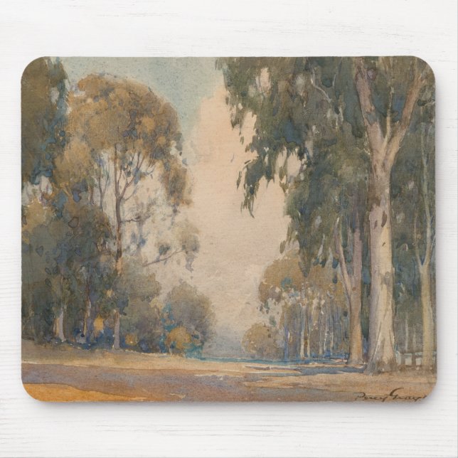 Eucalyptus (1922) – Delicate Watercolor Botanical Mouse Pad (Front)