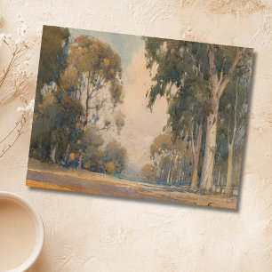 Eucalyptus (1922) – Delicate Watercolor Botanical Postcard