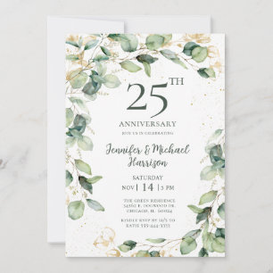 Eucalyptus 25th Anniversary Invitation
