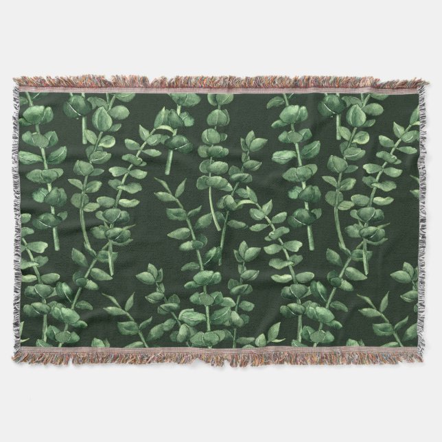 Eucalyptus 2 throw blanket (Front)